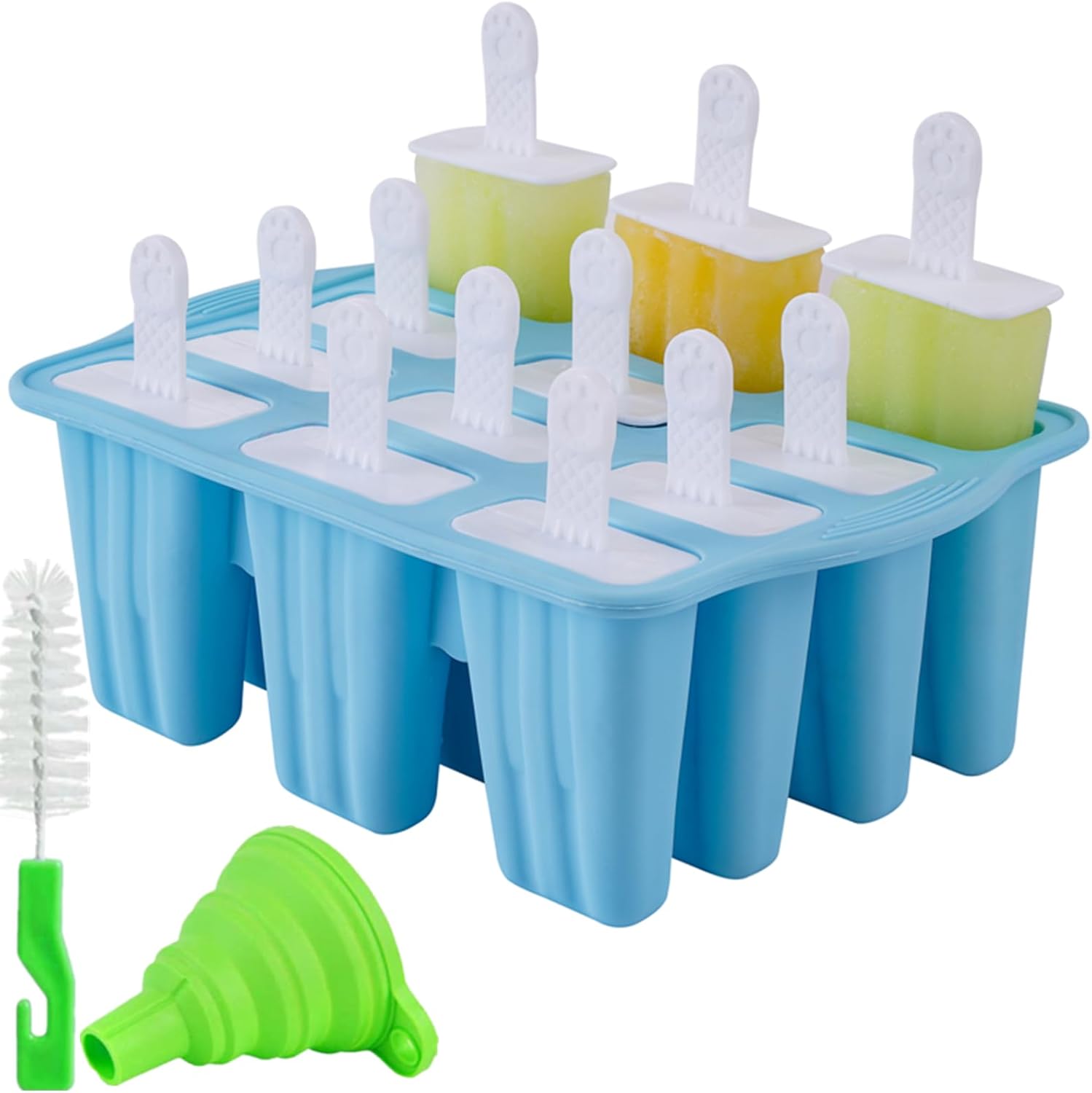 Popsicle Molds, 9 Pieces Silicone Ice Pop Molds Popsicle Mold Silicone BPA Free...