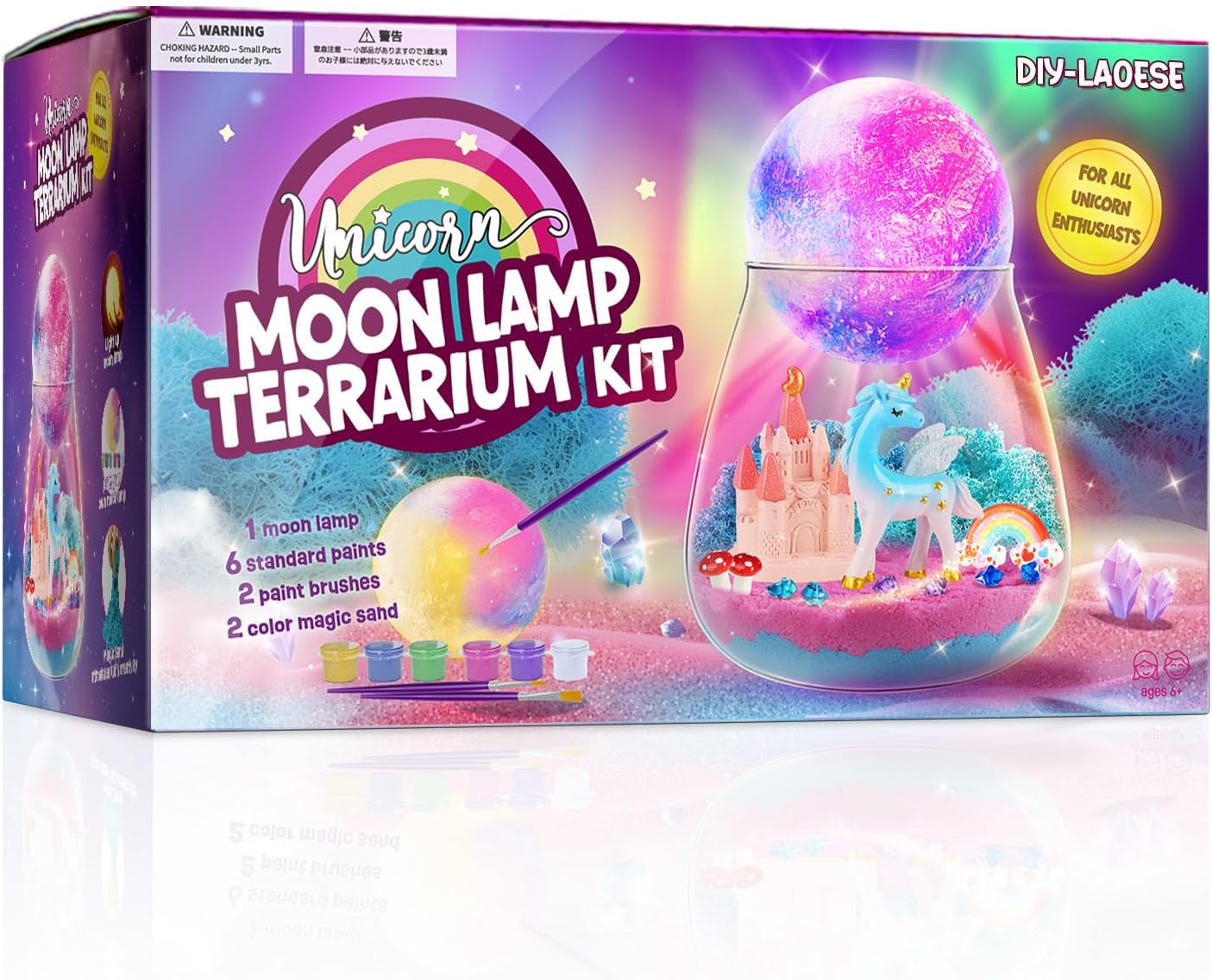 Unicorn Terrarium Gifts for Kids - Light Up Terrarium Crafts Kit with DIY Moon L...