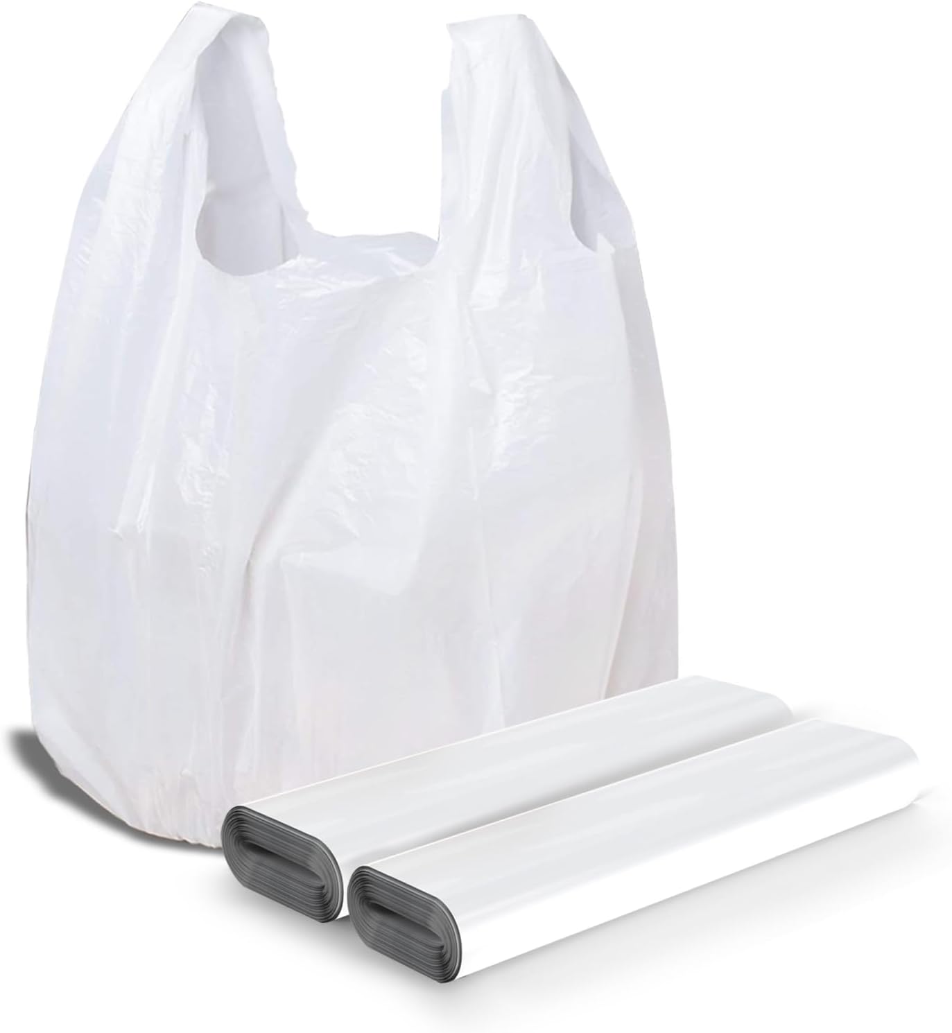 LimonLaviu Plastic Bags - 100Pack (25 mic thickness) (11.5'x 6.5" x 21') with Ha...