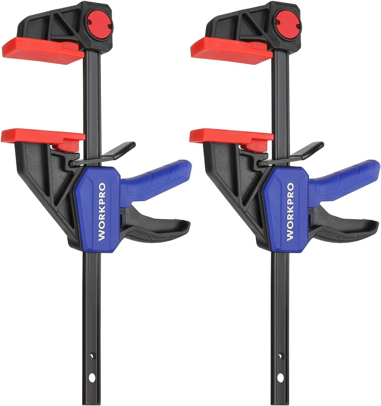 WORKPRO 150mm Ratchet Bar Clamp Set, 285mm Spreader, Quick Release and One-Hande...