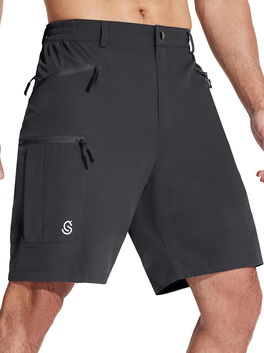 Men's Hiking Cargo Shorts 9 inch Water Resistant Quick Dry Tactical Travel Outdo...