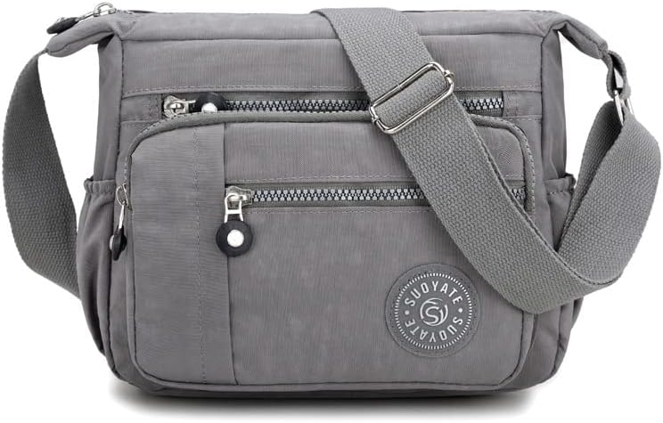 Milky Way Womens Nylon Crossbody Bag Waterproof Multi-Pocket Shoulder Tote Light...