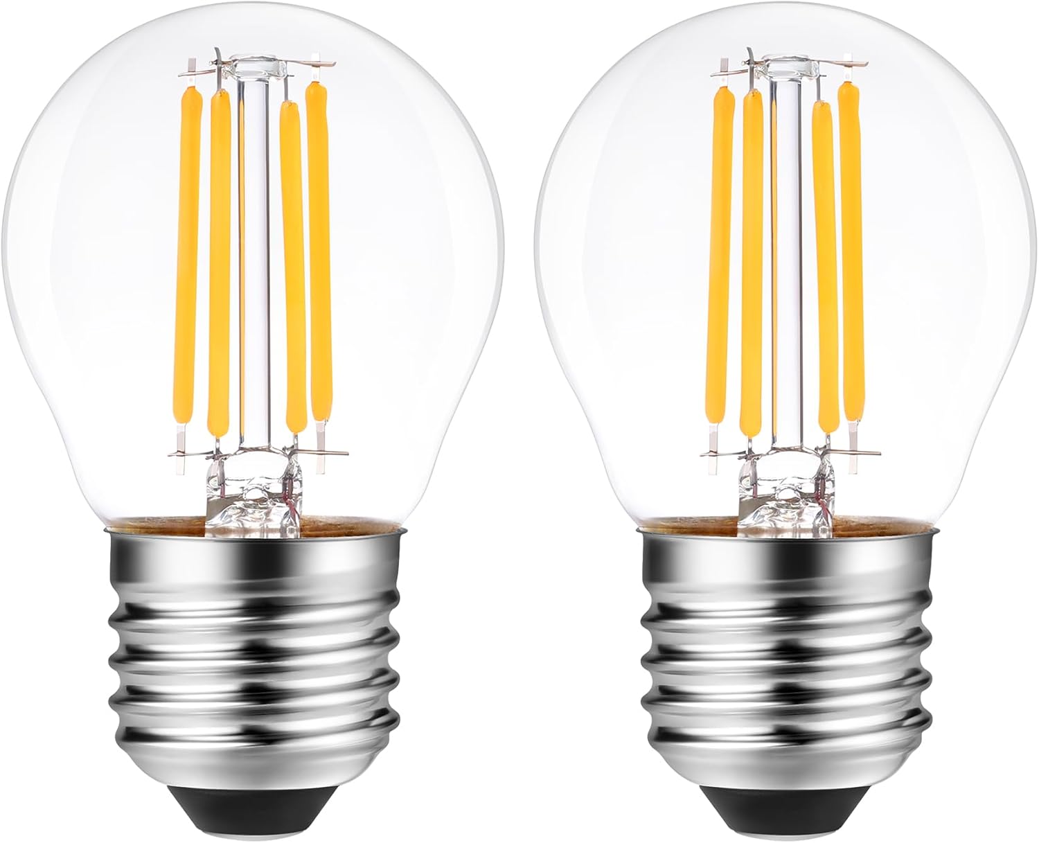 Sokkldccd E27 Screw Led Bulb Warm White, G45 Large Screw Light Bulbs, 4W ES Bulb...