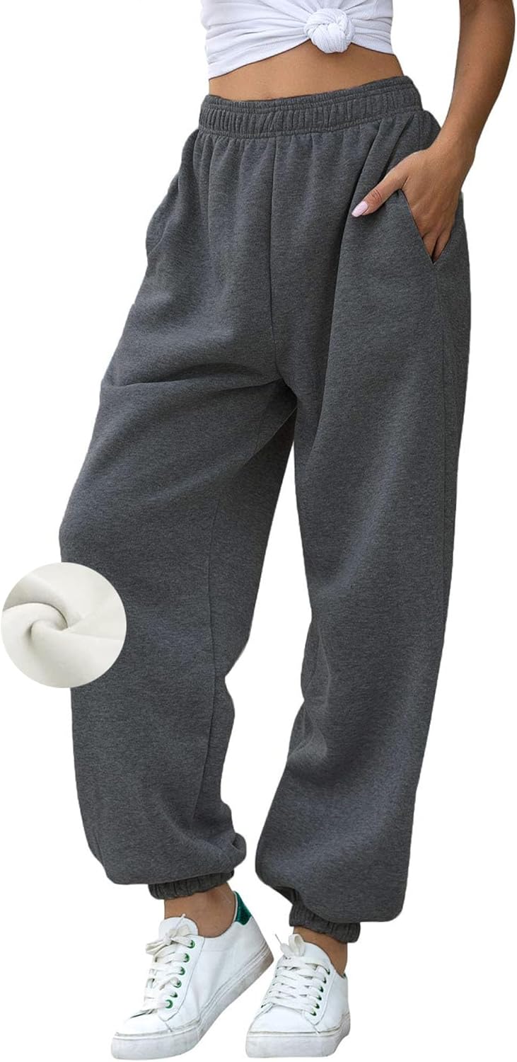 AROGONE Women Sweatpants Baggy High Waisted Cinch Bottom Athletic Joggers Sweat...