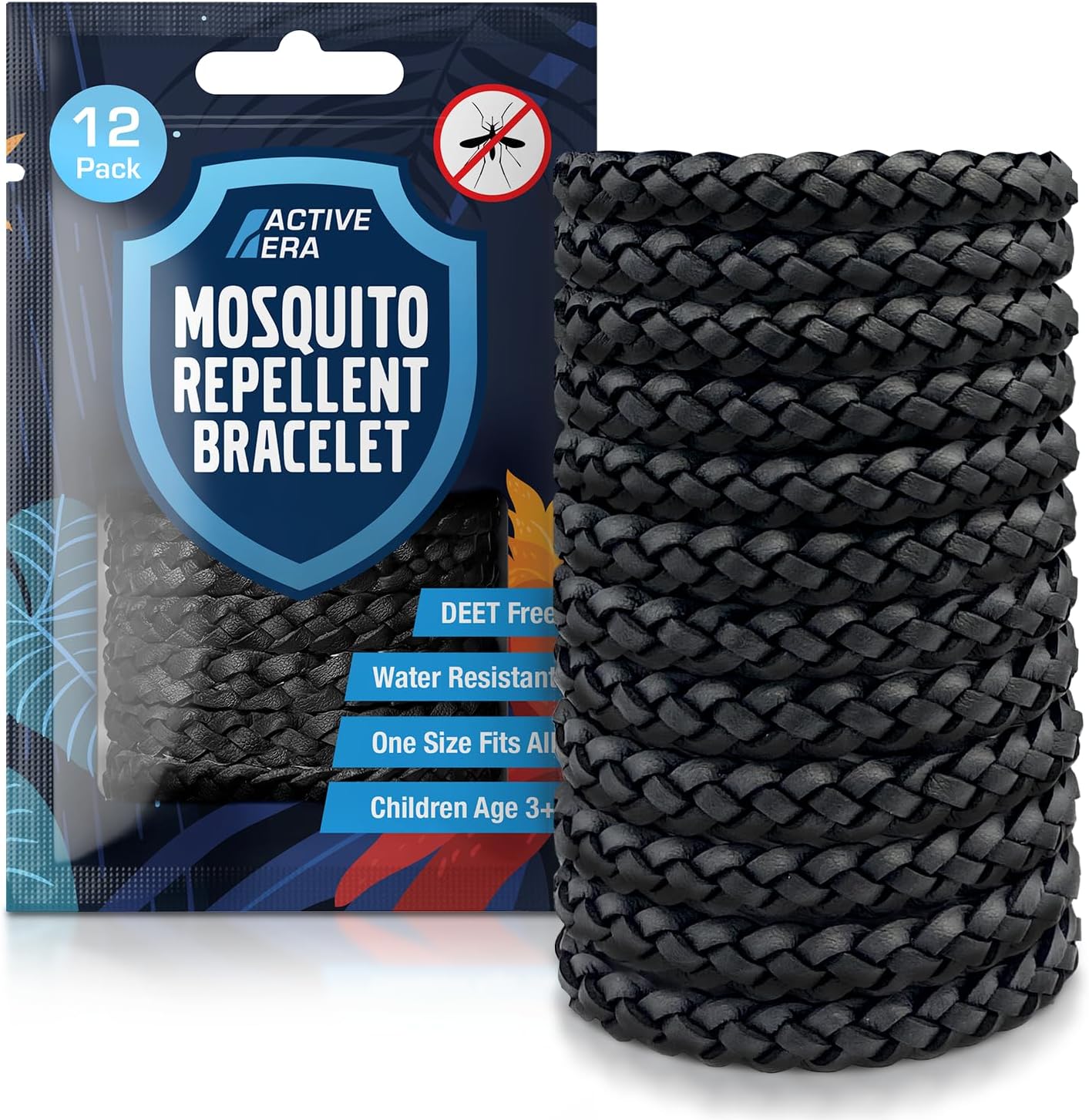 Active Era Mosquito Repellent Bracelet [12 Pack], Insect Midge & Mosquito Bands...