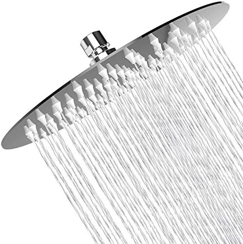 Rain Shower Head High Pressure,WOOPHEN 8 Inch 304 Stainless Steel Rainfall Showe...