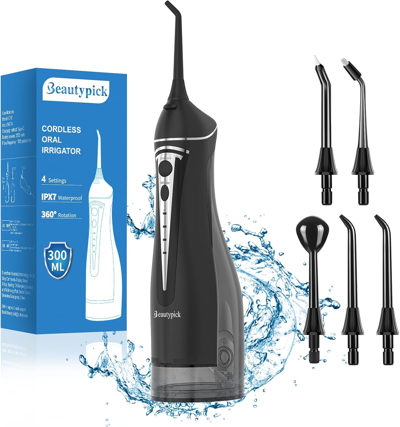 Water Flosser for Teeth Pick Cordlesss,Beautypick Portable Electric flossers for...
