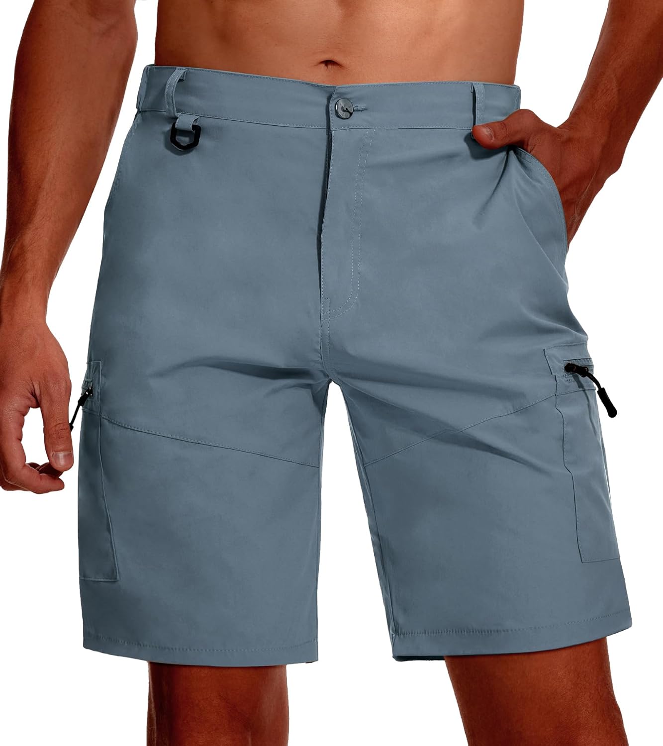 PEGENO Men's Hiking Cargo Shorts 9" Quick Dry Outdoor Lightweight Shorts for Men...
