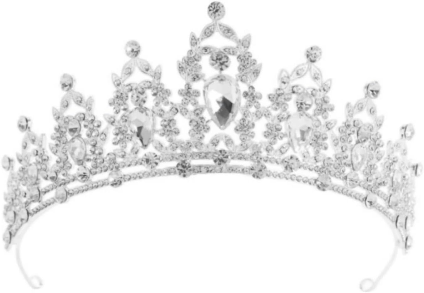 Crystal crowns for adults Rhinestone Wedding Tiara for women princess crowns for...