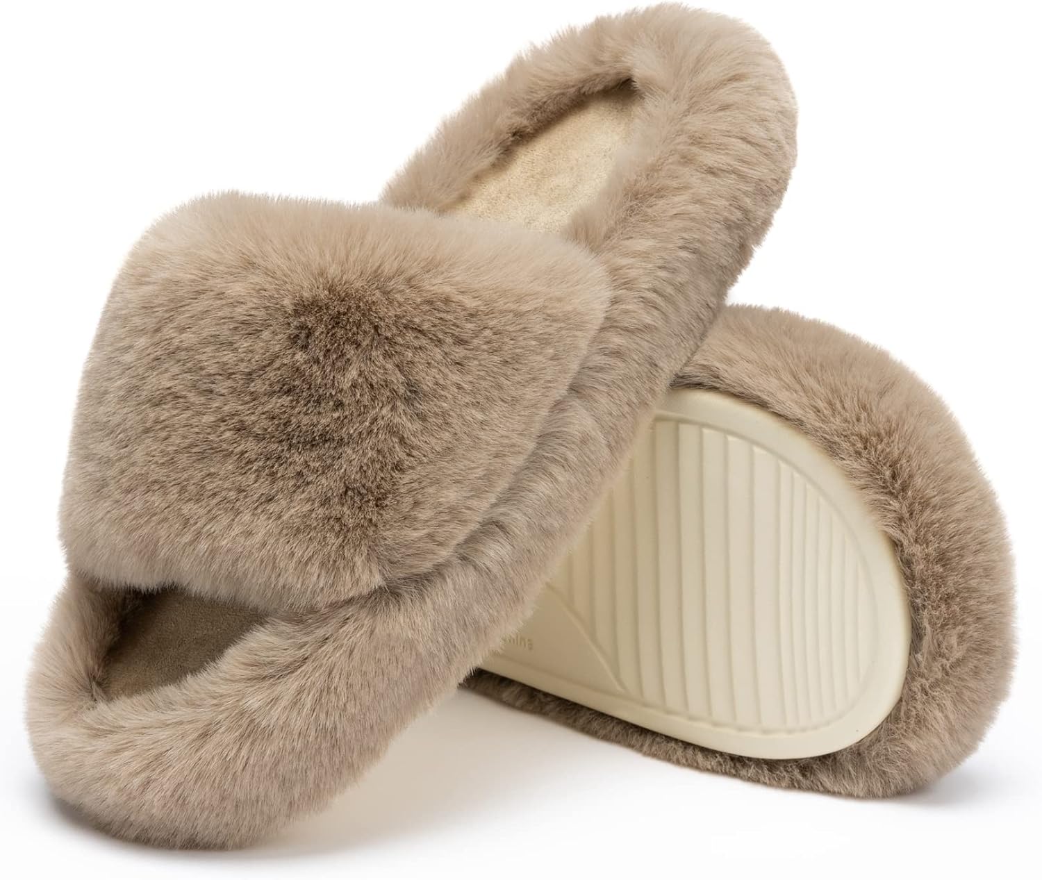 Chantomoo Women's Slippers Memory Foam House Bedroom Slippers for Women Fuzzy Pl...