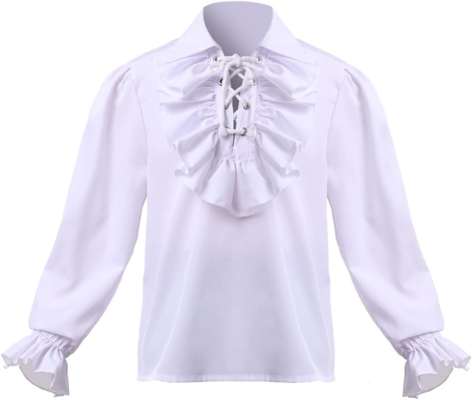 GRACEART Boys Medieval Pirate Shirt Renaissance Colonial Shirt for Kids white 2T...