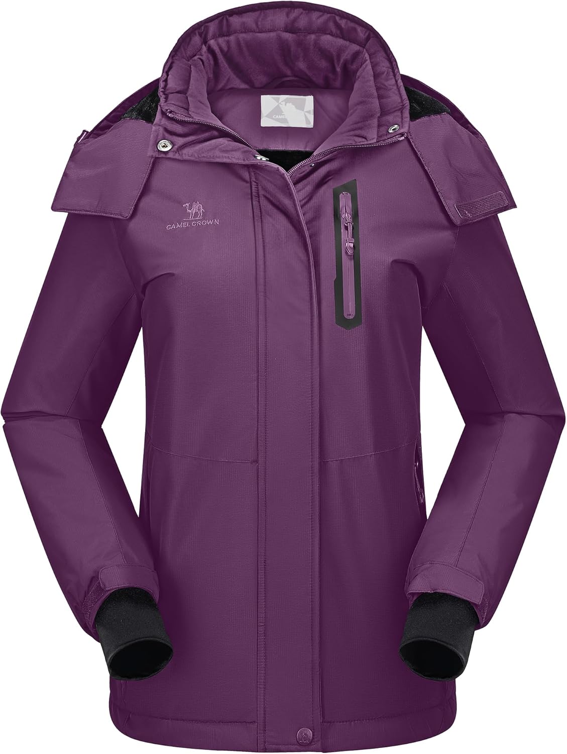 CAMEL CROWN Women's Ski Jacket Waterproof Warm Winter Snow Coat Hooded Mountain...