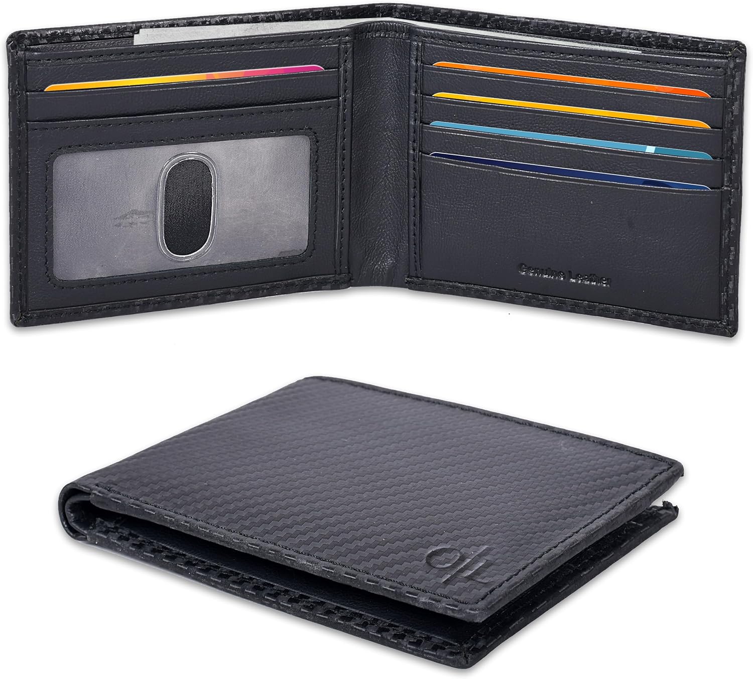 Slim Leather Wallet for Men - RFID Blocking Slim Minimalist Front Pocket - Thin...