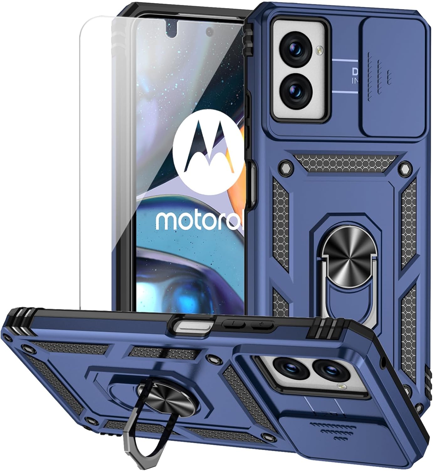 for Motorola Moto G Power 5G 2024 Case with Camera Lens Cover HD Screen Protecto...