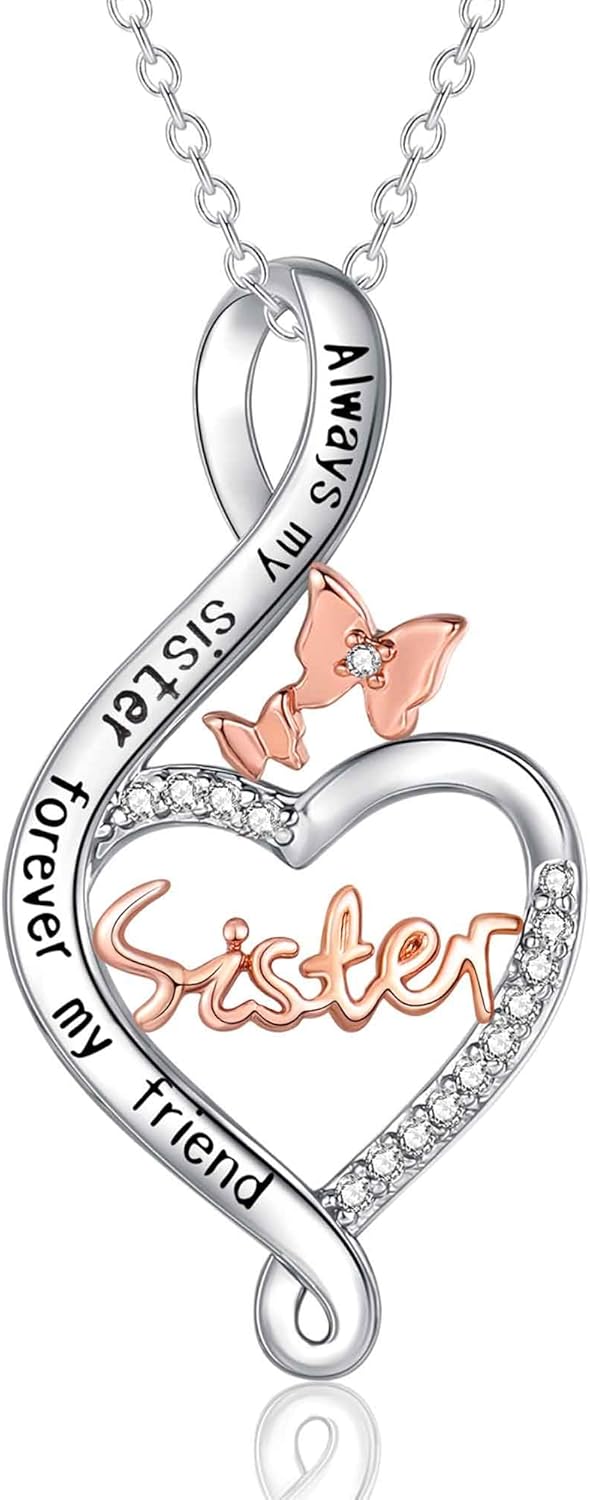 Gifts for Mum/ Nana/ Daughter, S925 Sterling Silver Chain Rose Flower Necklace J...