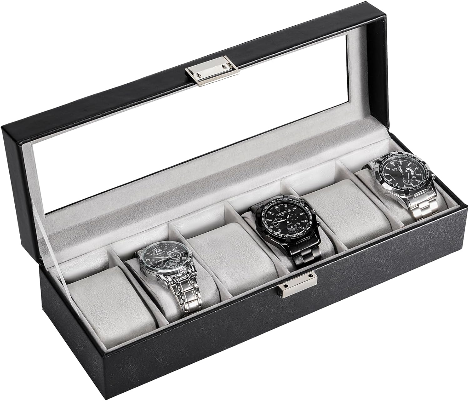 ProCase Watch Box for Men, 6 Slot Mens Watch Case,...