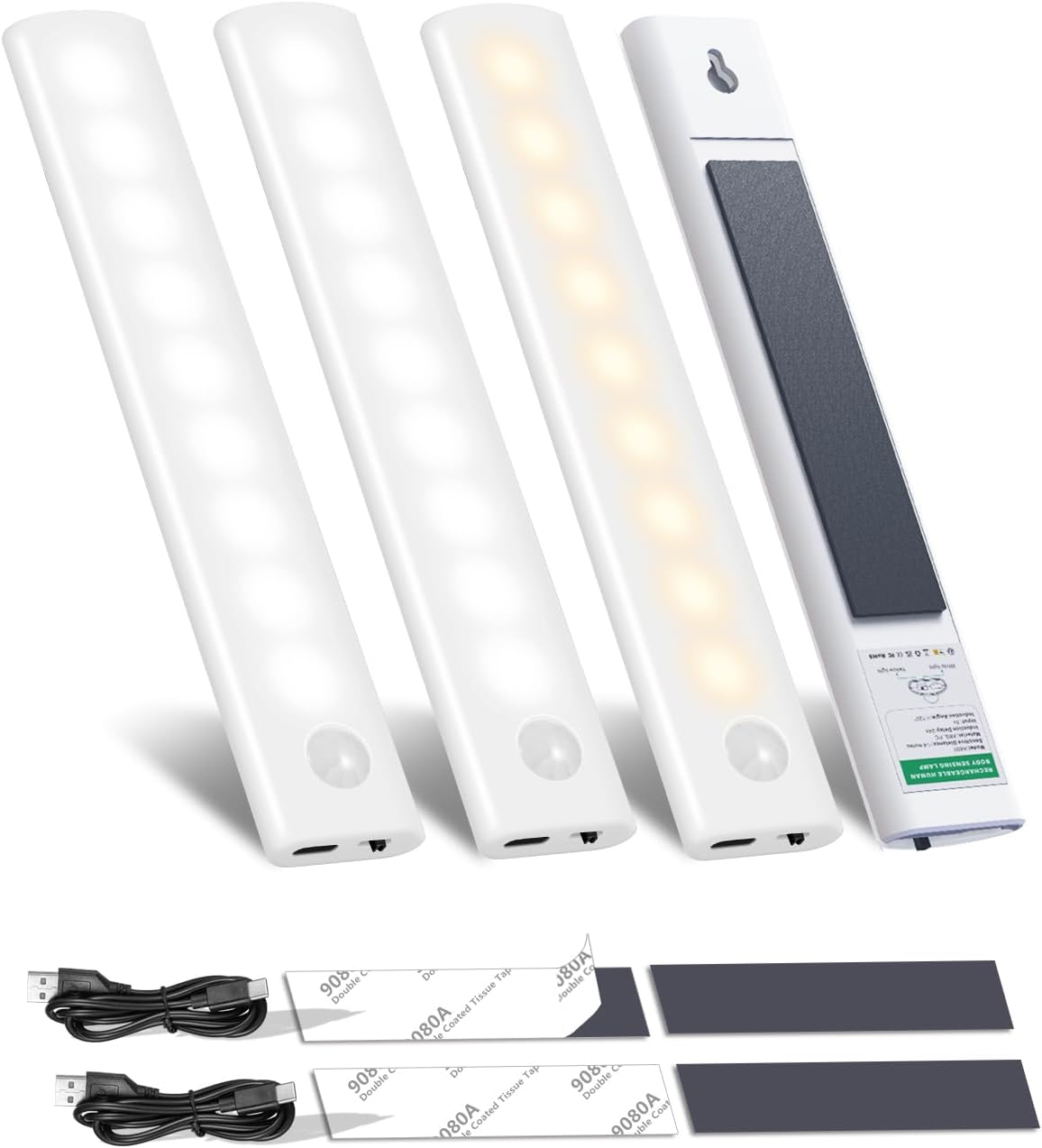 Under Cabinet Lights,Motion Sensor Closet Light Rechargeable Under Counter Batte...
