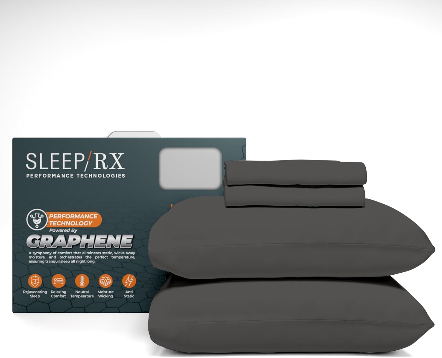 SleepRX 100% Cotton Sateen Sheets - 400 Thread Count, 4-Piece Queen Bed Sheet Se...