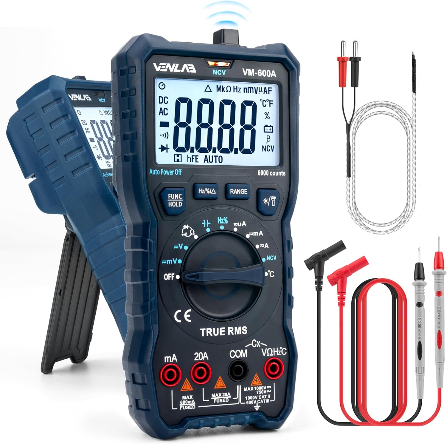 VENLAB Digital Multimeter, TRMS 6000 Counts Auto-Ranging, DC AC Volt Ohm Circuit...