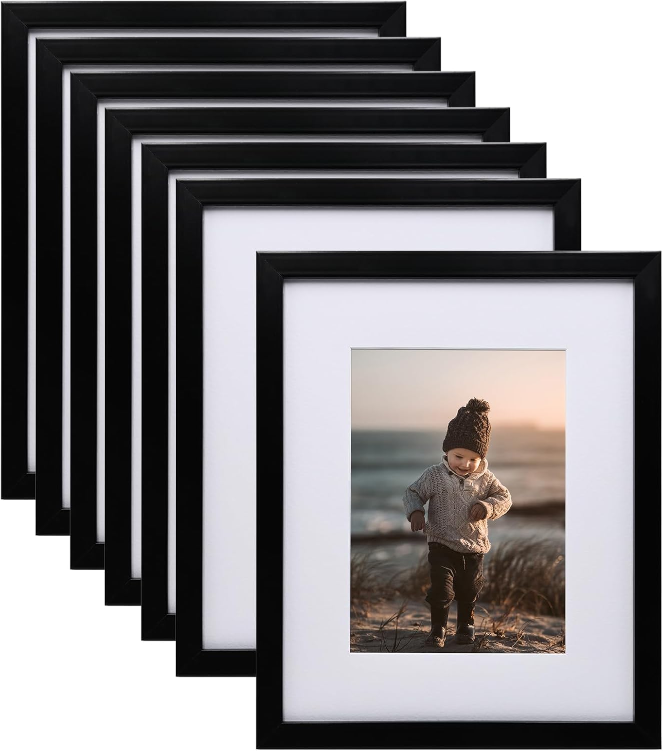KINLINK 8x10 Picture Frames Black, Photo Frames with Plexiglass for Picture 5x7...