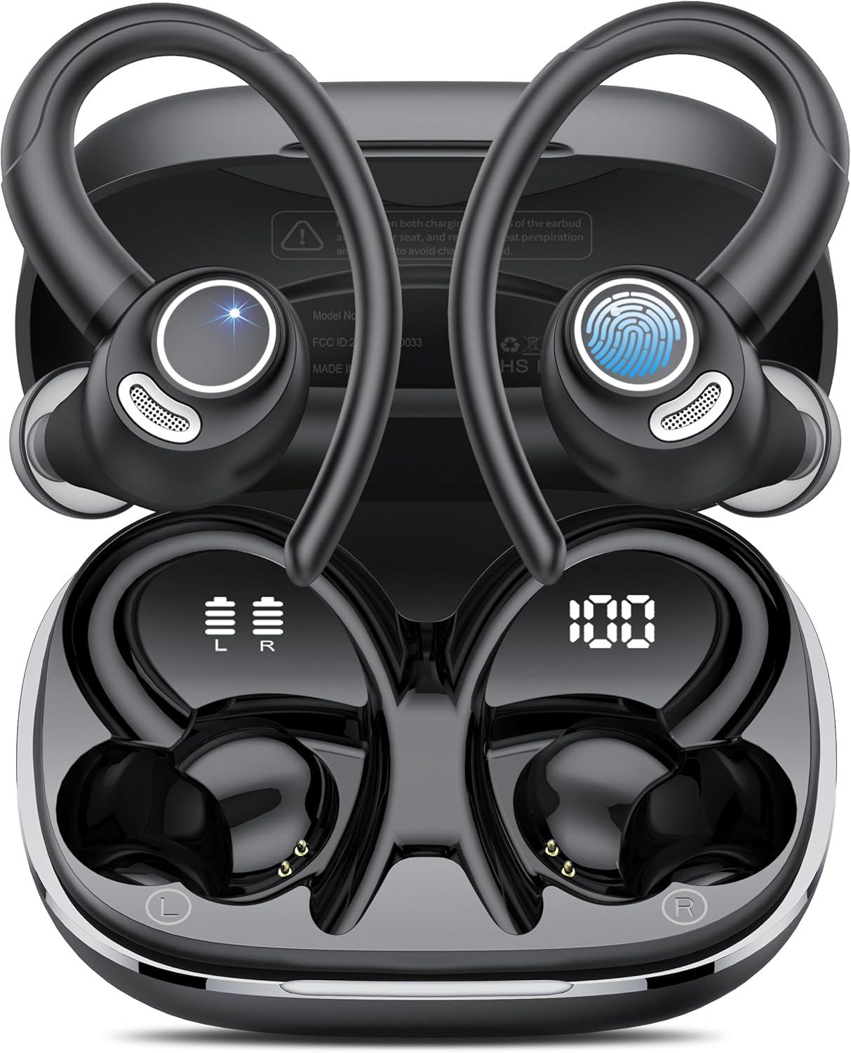 Wireless Earbuds Bluetooth 5.3 Headphones Sport, 2025 Wireless Earphones with Ea...