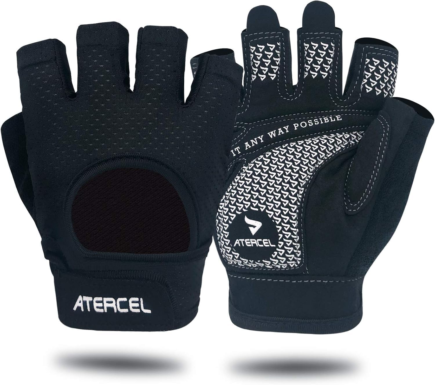 ATERCEL Weight Lifting Gloves Full Palm Protection, Workout Gloves for Gym, Cycl...