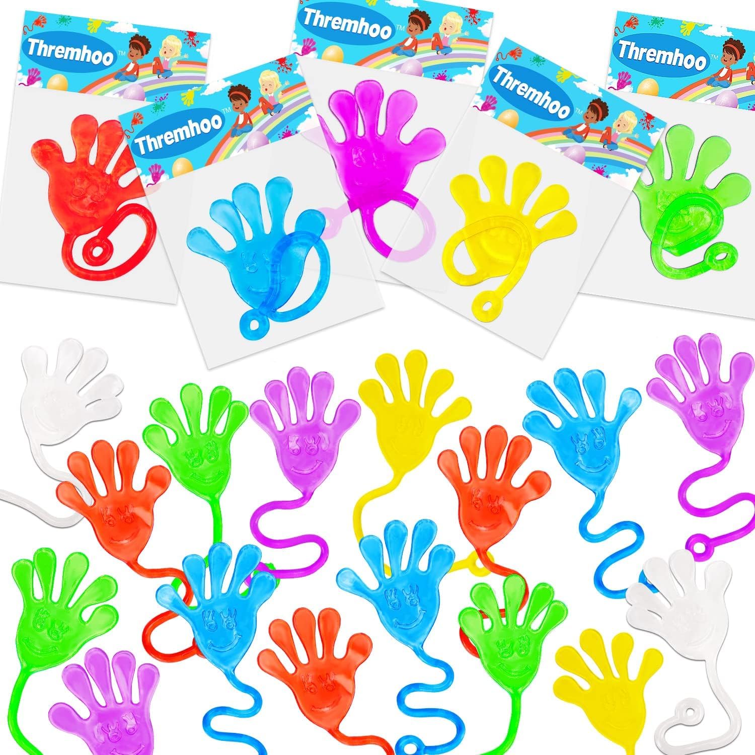 40Pcs Sticky Hands for Kids Party Favor Easter Egg Filler Basket Goodie Bag Stuf...