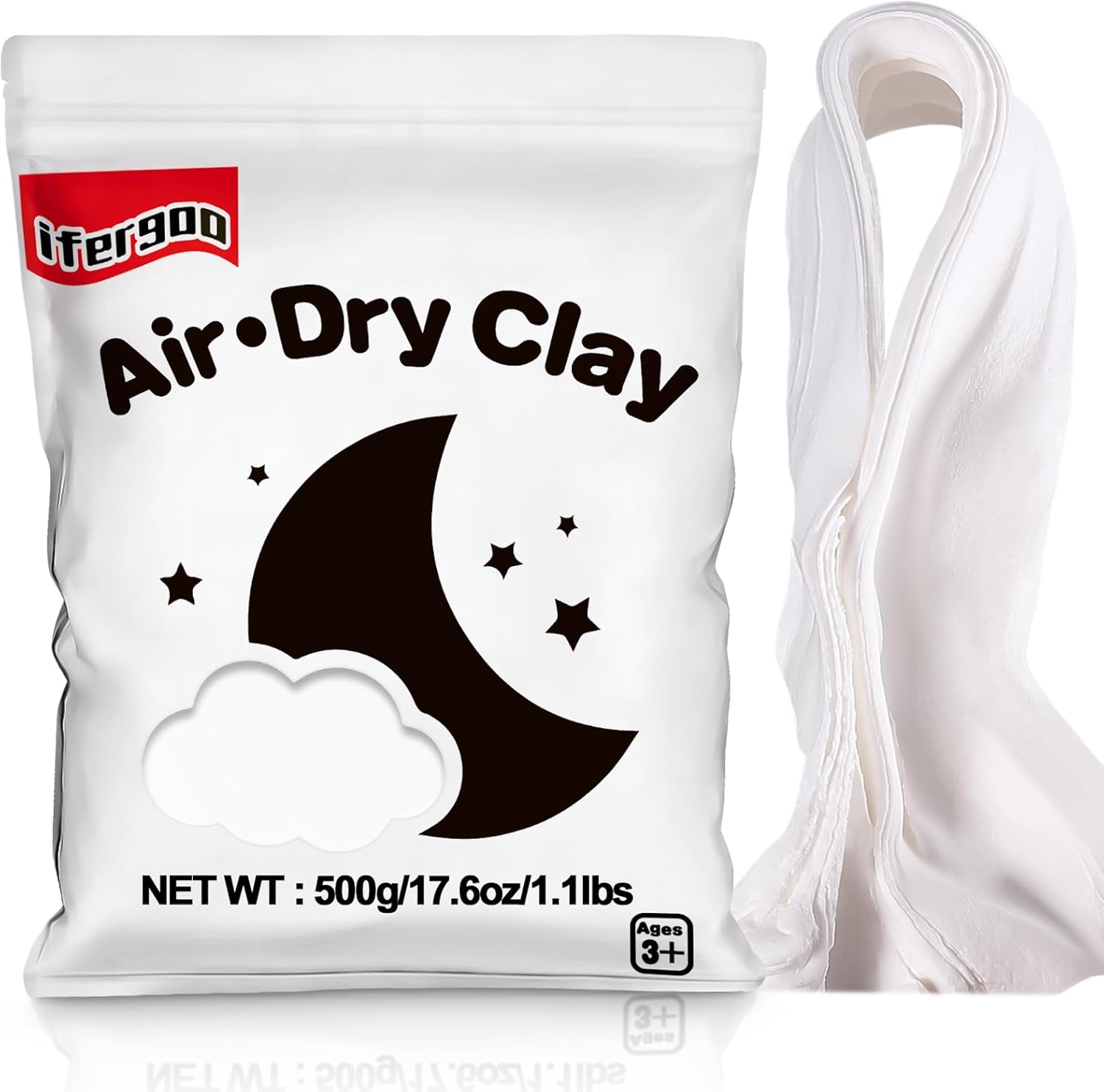iFergoo Air Dry Clay, Ultra Light Modeling Clay, Magic Clay DIY Creative Modelin...