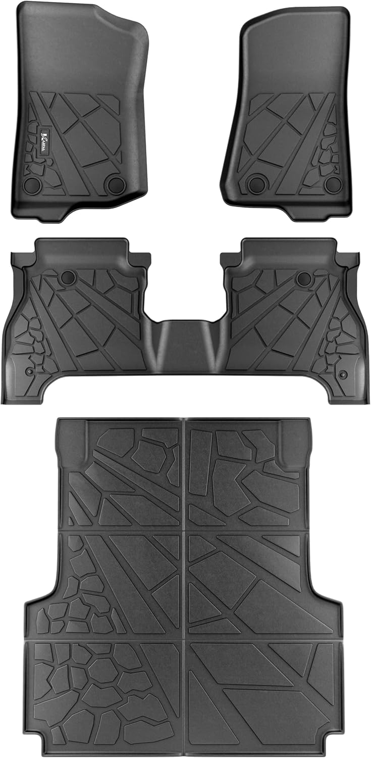 KARPAL Floor Mats Truck Bed Mat Fit for Jeep Gladiator JT 2020-2024 2025, TPE Al...