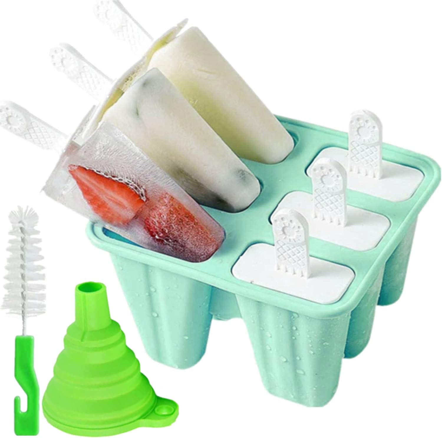Popsicle Mould，Popsicle Molds 6 Pieces Silicone Ice Pop Molds BPA Free Popsicle...