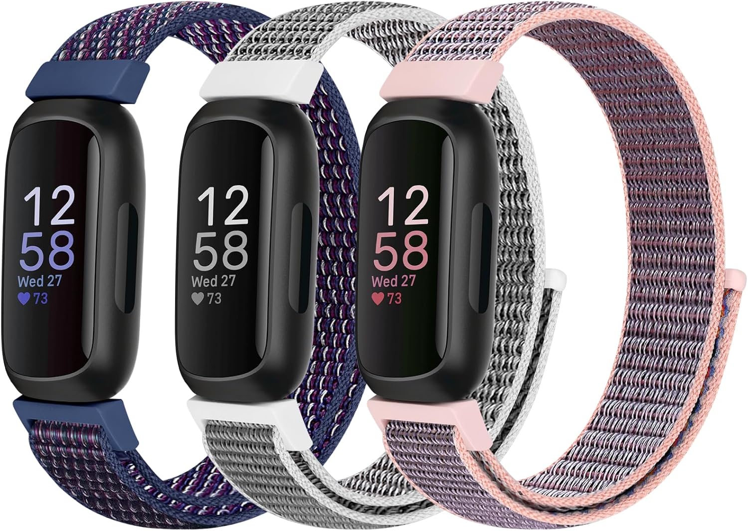 Nylon Sport Loop Straps Compatible with Fitbit Inspire 3/Inspire 2/Inspire HR/In...