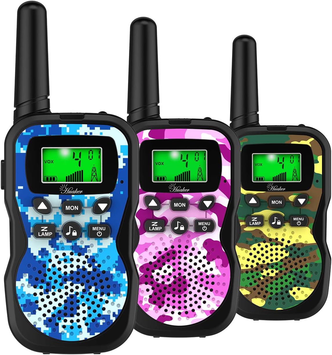Kids Walkie Talkies,3 Pack 22 Channels 2 Way Radio Toy with Flashlight and LCD S...