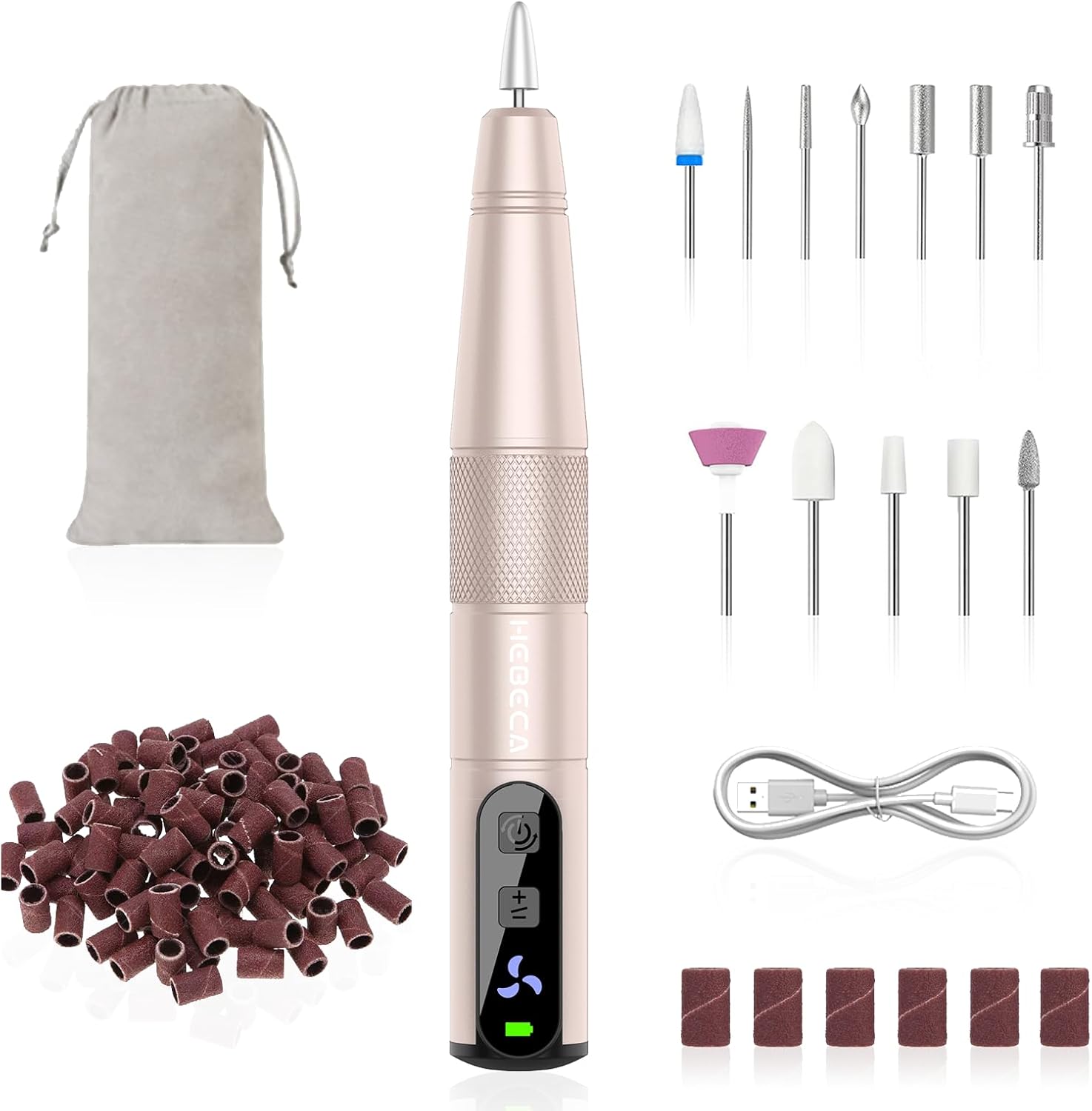 HEBECA Electric Nail Drill Professional - Electric Nail Files for Acrylic and Ge...