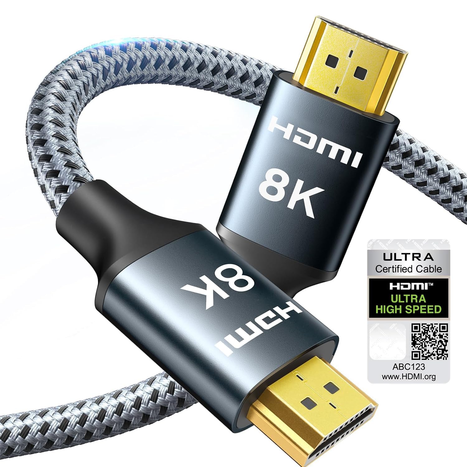 ARISKEEN 8K HDMI 2.1 Cable 1M, High-Speed 48Gbps HDMI 2.1 Cable, Supports 8K@60H...