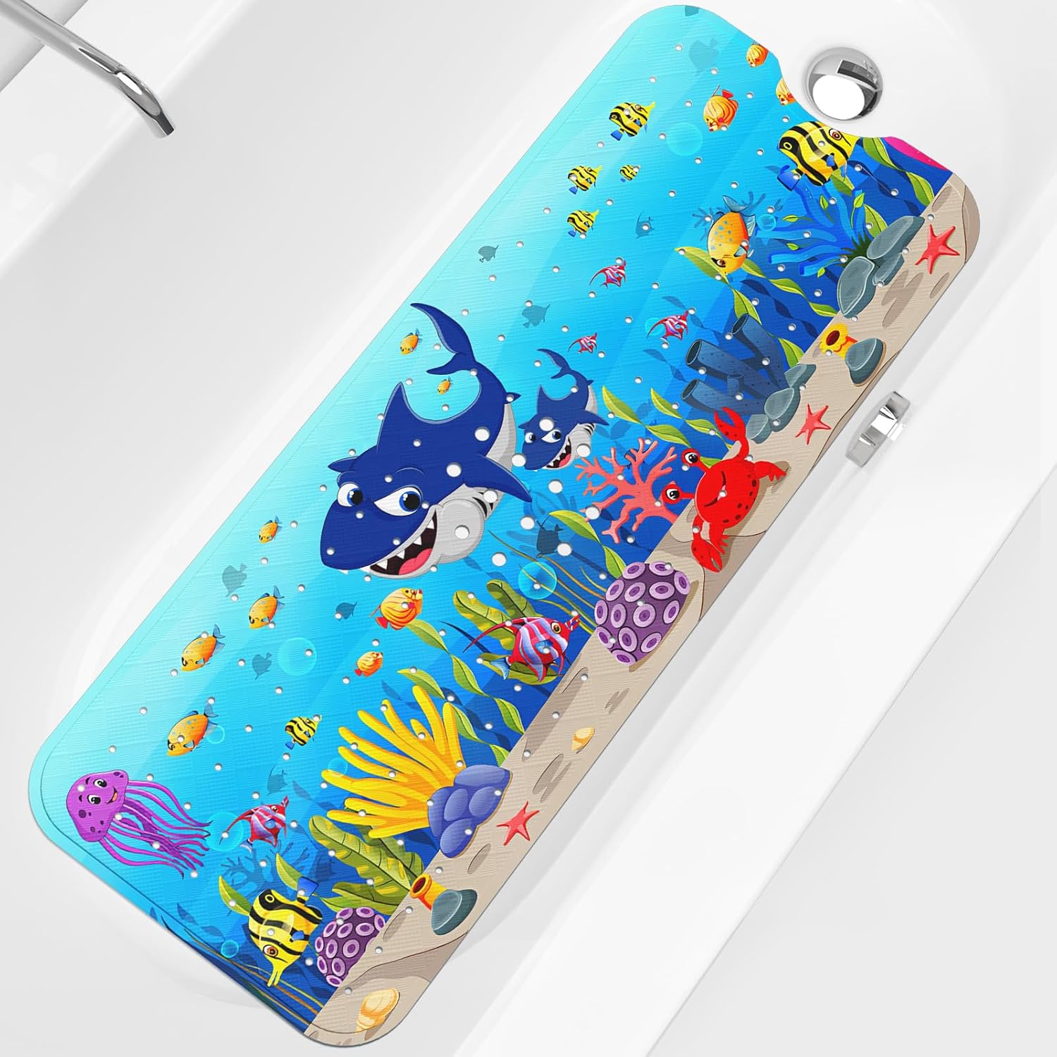 XIYUNTE Baby Bath Mat Non Slip Anti Mould, Baby Bath Mats Non Slip, 100x40cm Bat...