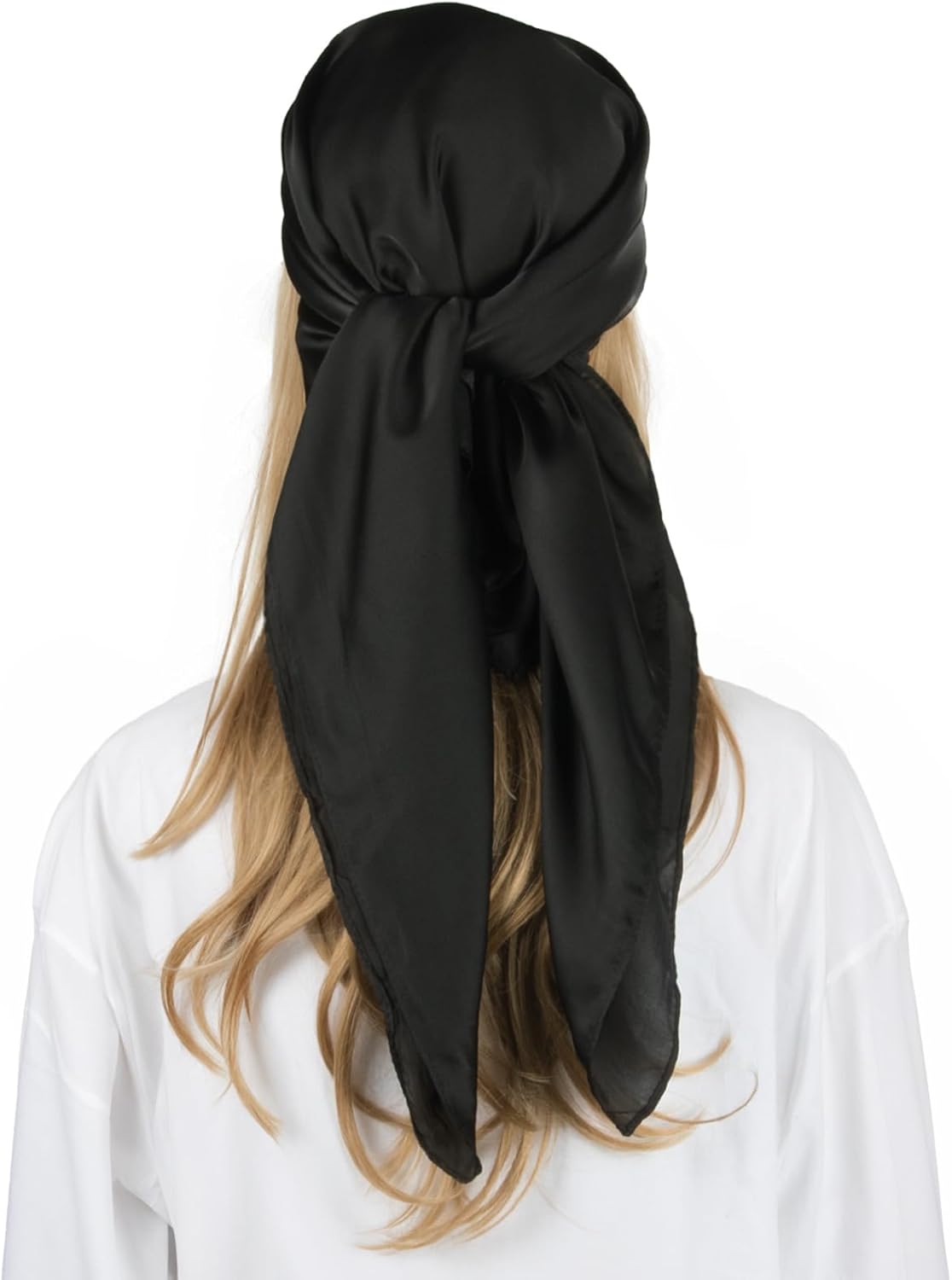 RIIQIICHY 35 Inch Head Scarf for Women Hair Scarf Like Silk Scarf Square Scarf B...