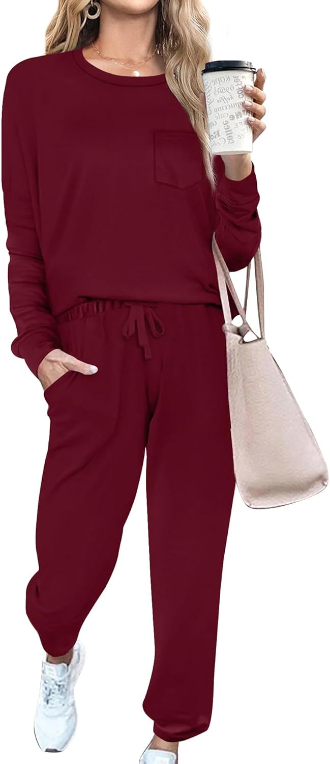 RUBZOOF Lounge Sets for Women 2 Piece Casual Travel Sweatsuits Outfits Loungewea...