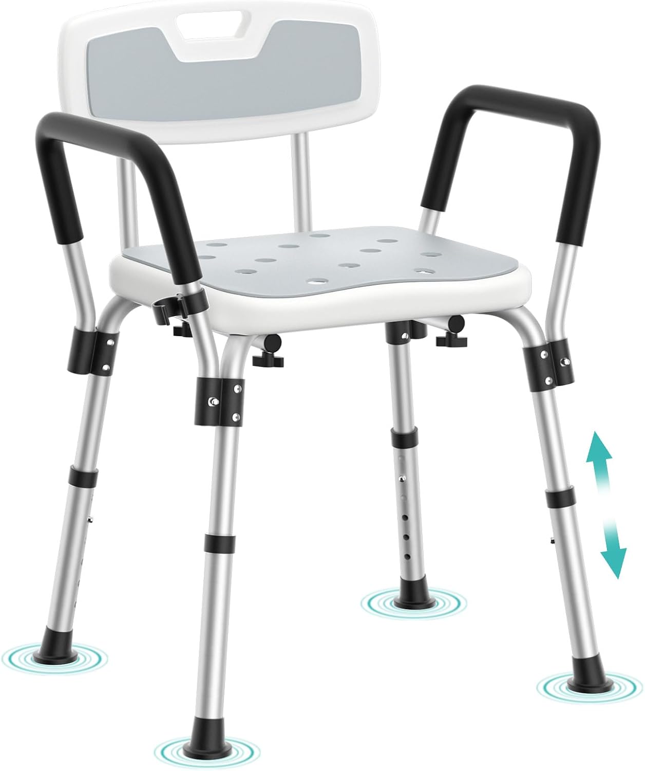 Kicimpro HSA/FSA Shower Chair for Elderly & Disabled, 10 Min Installation, Heavy...