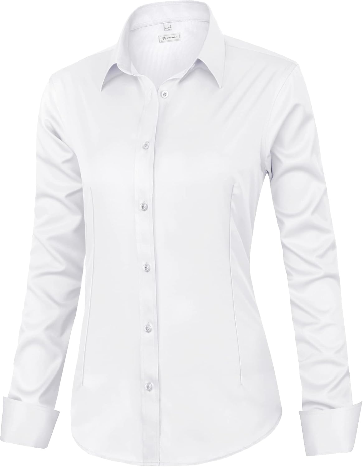 siliteelon Womens Classic-Fit Dress Shirts Long Sleeve Button Down Wrinkle-Free...