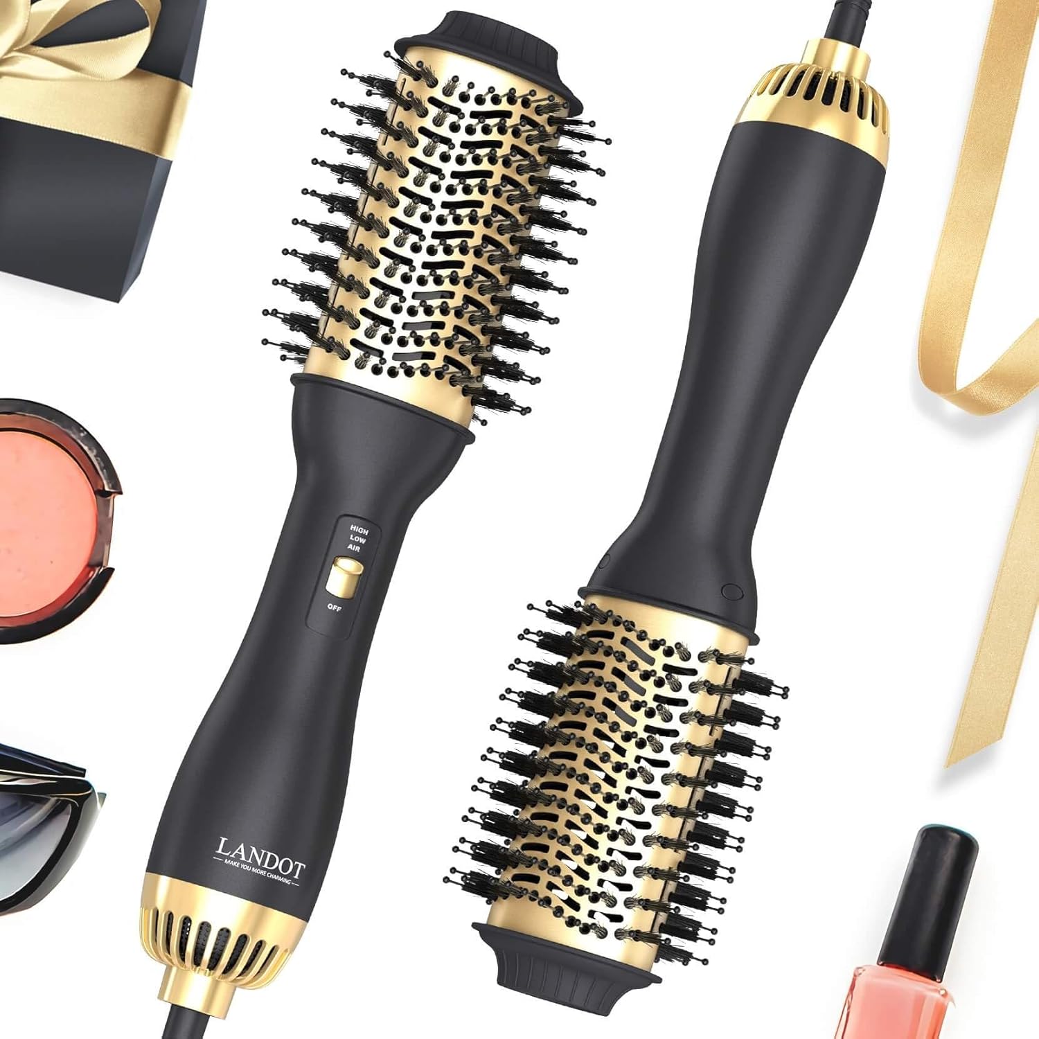 LANDOT Hair Dryer Brush Blow Dryer Brush in One: One-Step Hot Air Stylers and Vo...