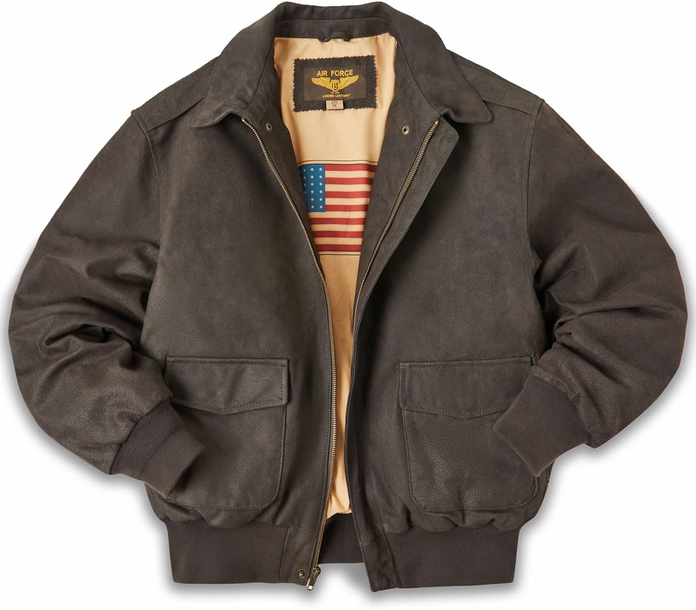 Landing Leathers Men Air Force A-2 Leather Flight Bomber Jacket (Also available...