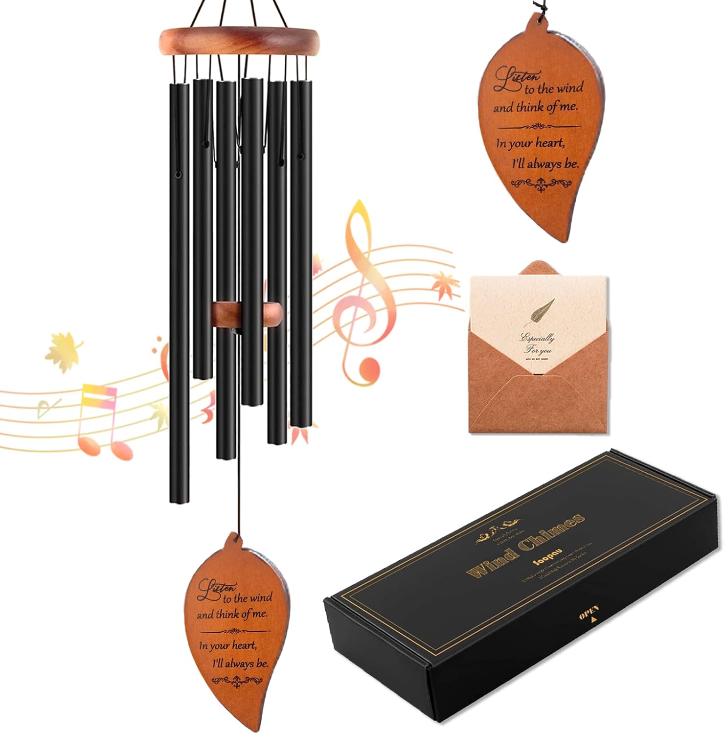 Memorial Sympathy Wind Chimes, Sympathy Gift Baskets in Memory of a Loved One Mo...
