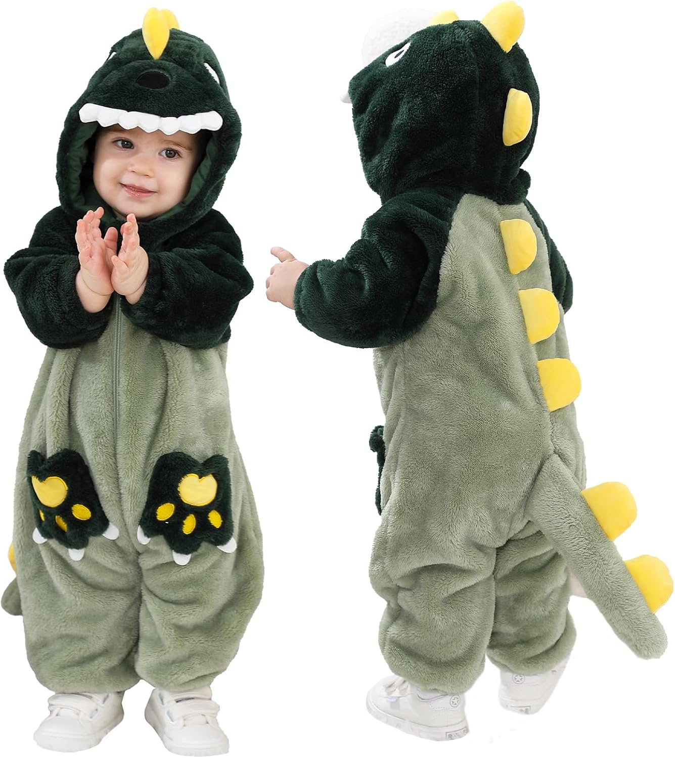 LOLANTA Unisex Baby Rainbow Unicorn Dinosaur Dragon Costume, Toddler Plush One-P...