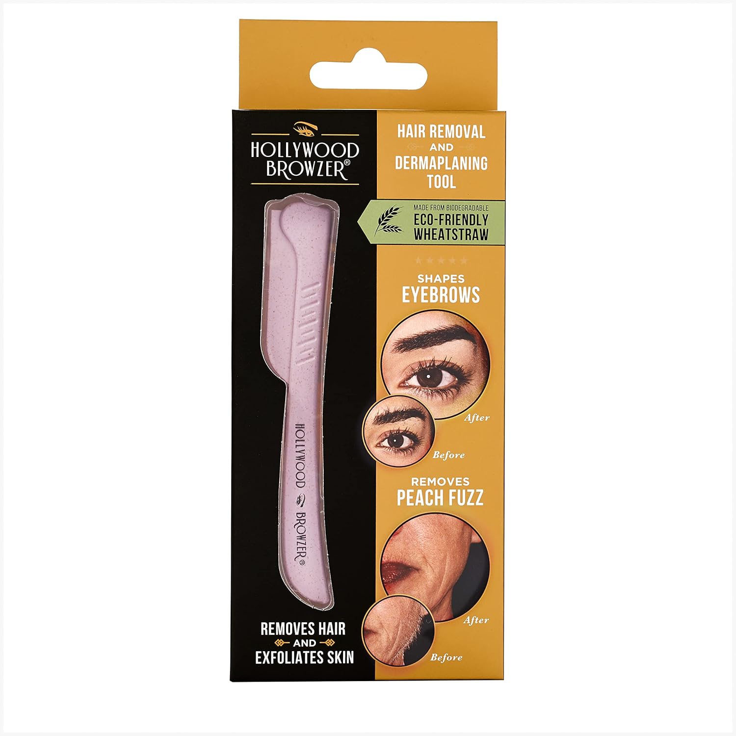 Hollywood Browzer Dermaplaning Razor Tool for Face - Eyebrow Shaping - Removing...