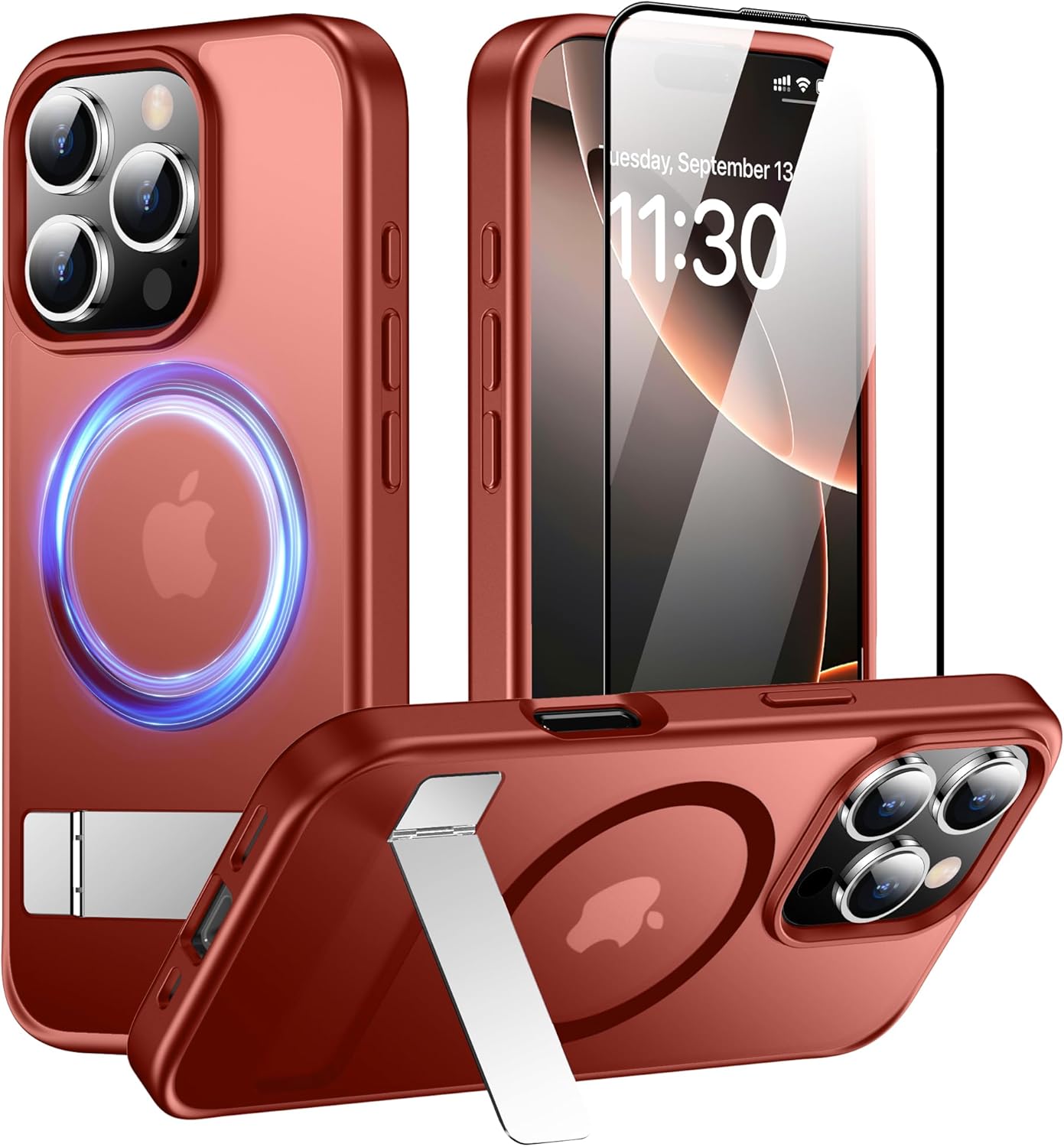 SPIDERCASE Magnetic for iPhone 16 Pro Max Case, with 2Pcs [Tempered Glass Screen...