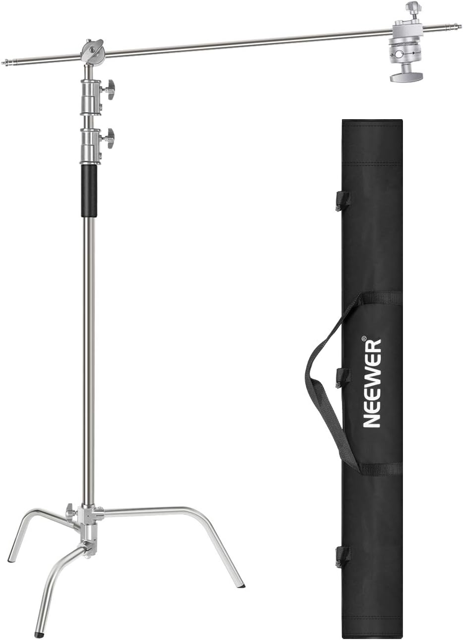 Neewer 10 Feet/3 Meters Adjustable C-Stand Light Stand with 4 Feet/1.2 Meters Ex...