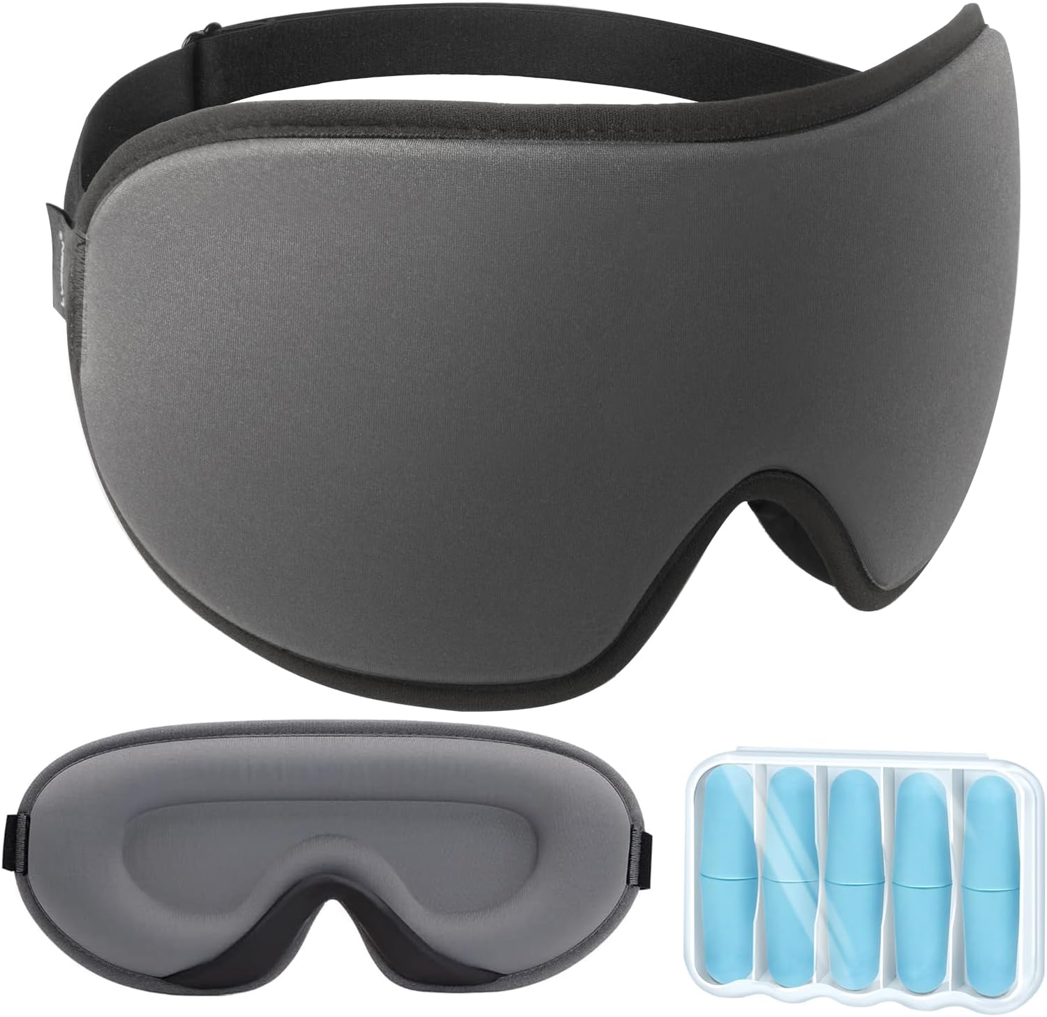 LYSIAN Cooling Sleep Eye Mask Men Women, 3D Night Blindfold Sleep Mask with Earp...