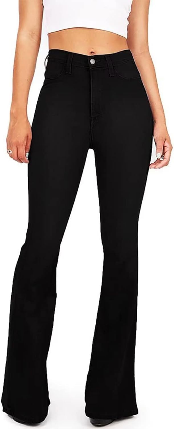 KDF Flare Jeans for Women Women's Bootcut Bell Bottom Jeans High Waisted Stretch...