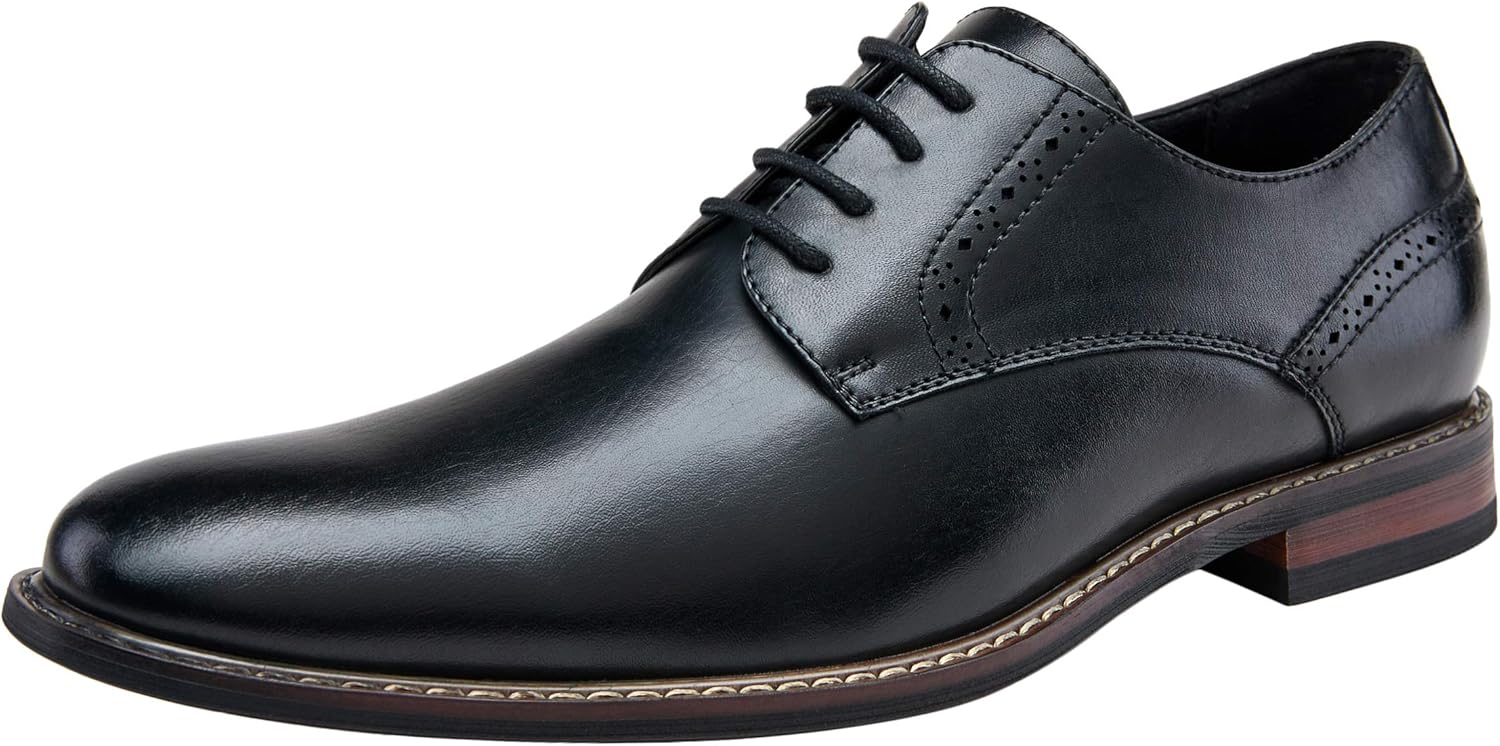 Jousen Men's Dress Cap Toe Shoes Wingtip Brogue Oxford Formal Shoes for Men Busi...