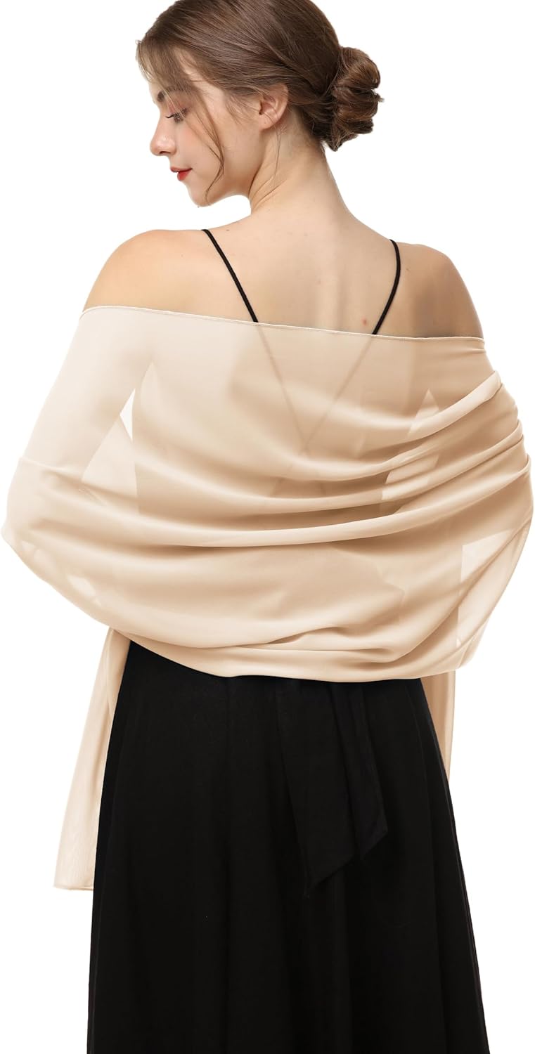 Baoqiya Women's Shawls and Wraps for Evening Dress Chiffon Shawl Soft Elegant Si...
